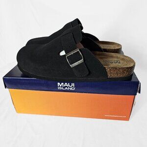 Maui Island Riff Black Men's Slip On Sandals